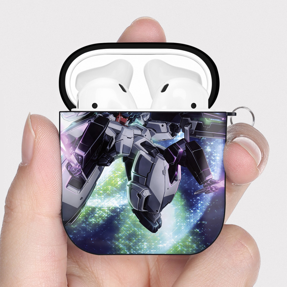（画像用） 機動戦士ガンダム Mobile Suit Gundam AirPods 第2世代保護ケース ハードシェル ブラック 耐衝撃・防指紋・カラビナ付き