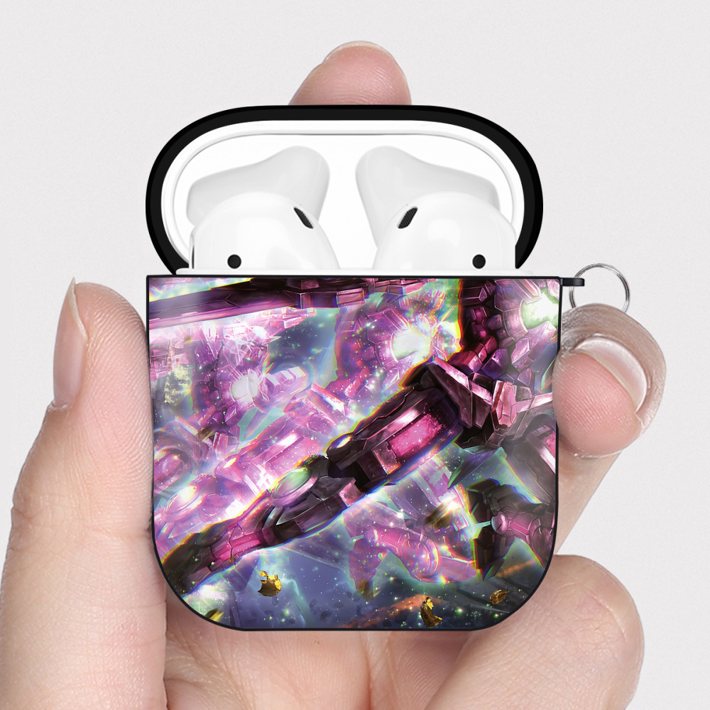 （画像用） 機動戦士ガンダム Mobile Suit Gundam AirPods 第2世代保護ケース ハードシェル ブラック 耐衝撃・防指紋・カラビナ付き