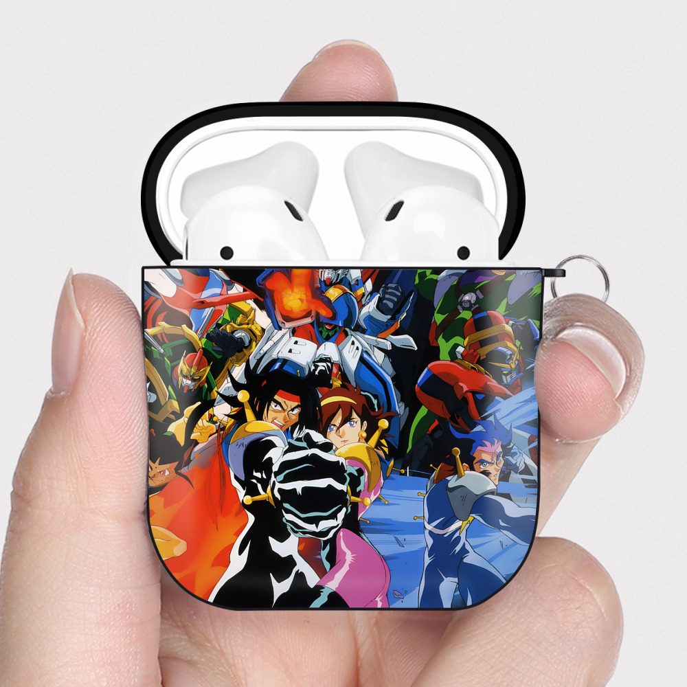 （画像用） 機動戦士ガンダム Mobile Suit Gundam AirPods 第2世代保護ケース ハードシェル ブラック 耐衝撃・防指紋・カラビナ付き