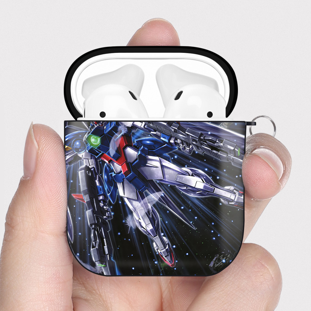 （画像用） 機動戦士ガンダム Mobile Suit Gundam AirPods 第2世代保護ケース ハードシェル ブラック 耐衝撃・防指紋・カラビナ付き