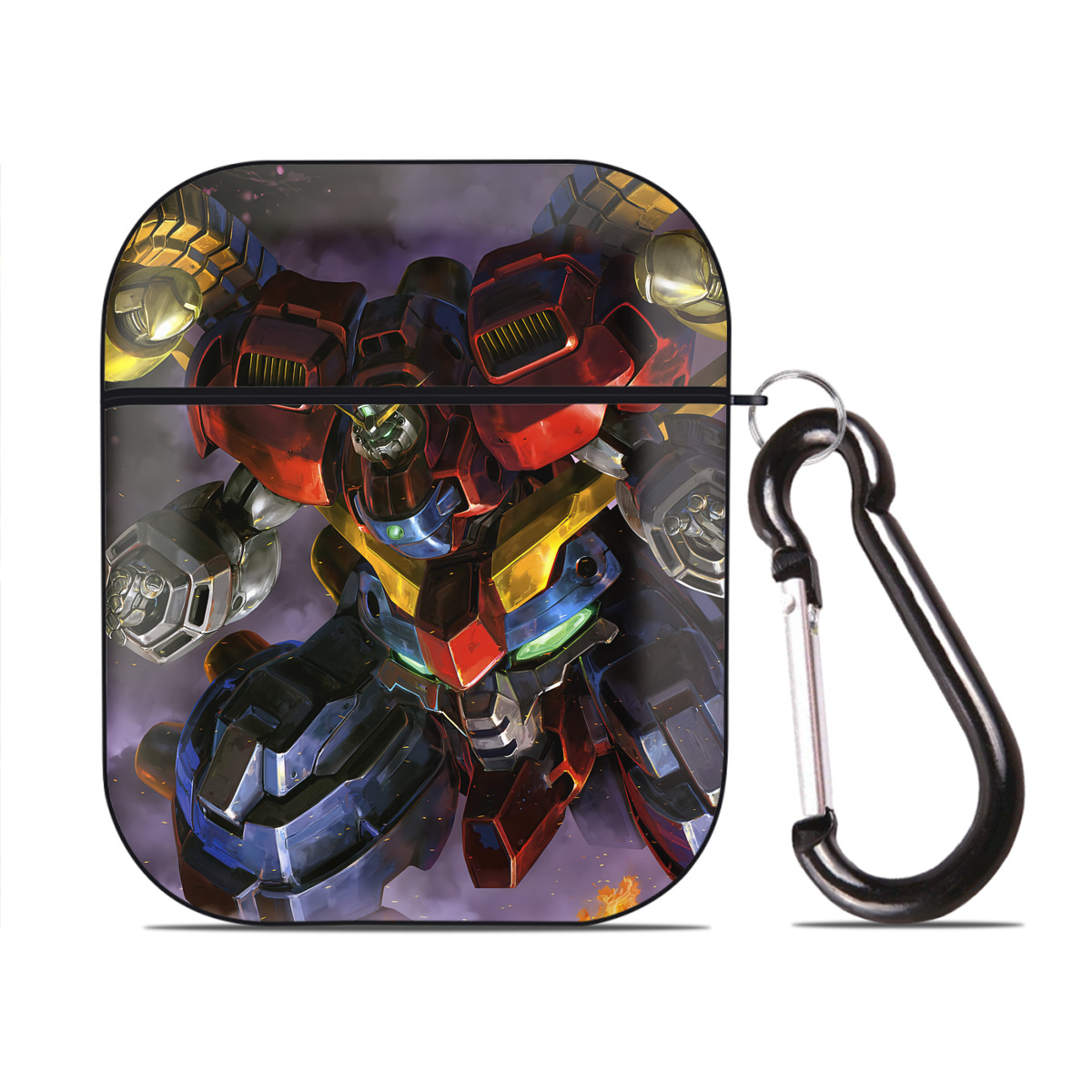 （画像用） 機動戦士ガンダム Mobile Suit Gundam AirPods 第2世代保護ケース ハードシェル ブラック 耐衝撃・防指紋・カラビナ付き