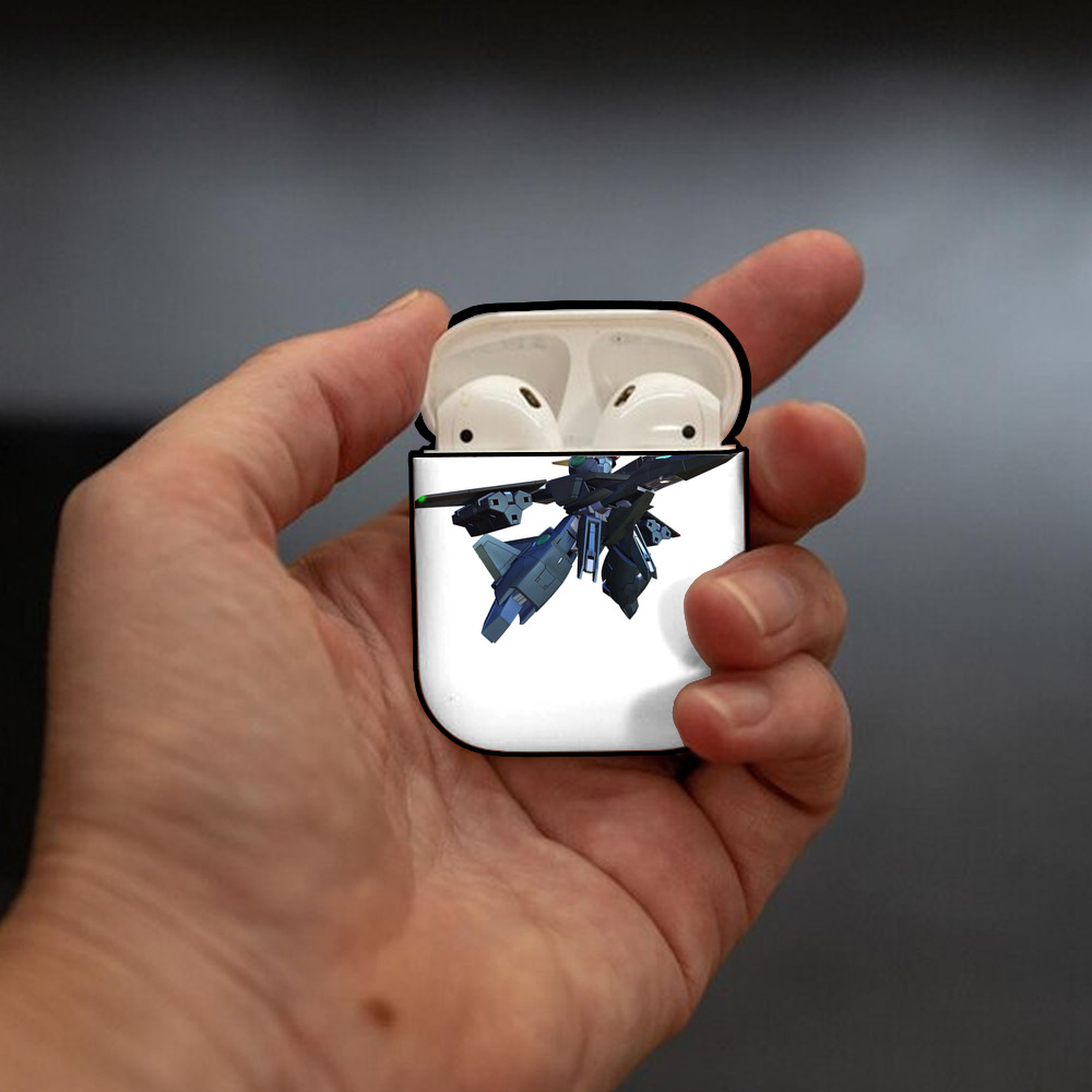 機動戦士ガンダム Mobile Suit Gundam AirPods 第2世代保護ケース ハードシェル ブラック 耐衝撃・防指紋・カラビナ付き