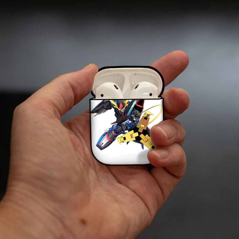 機動戦士ガンダム Mobile Suit Gundam AirPods 第2世代保護ケース ハードシェル ブラック 耐衝撃・防指紋・カラビナ付き