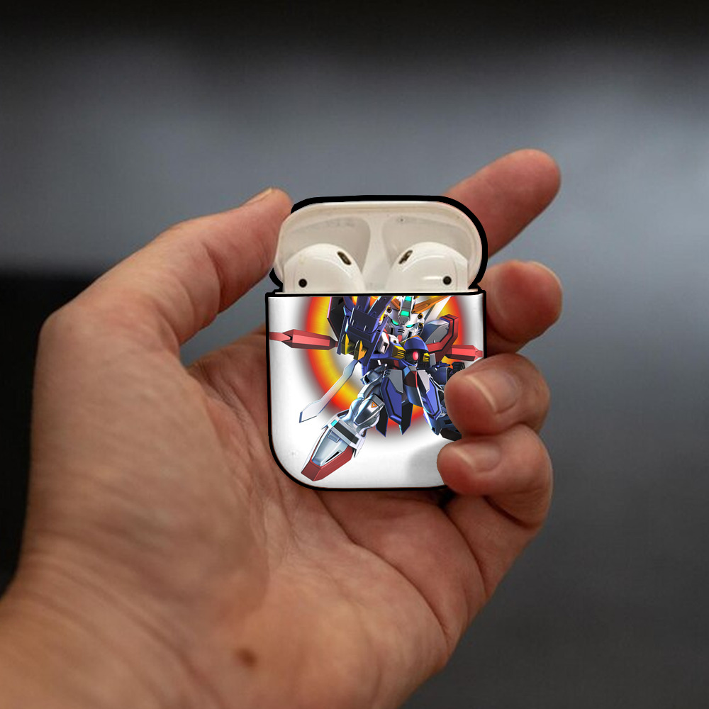 機動戦士ガンダム Mobile Suit Gundam AirPods 第2世代保護ケース ハードシェル ブラック 耐衝撃・防指紋・カラビナ付き