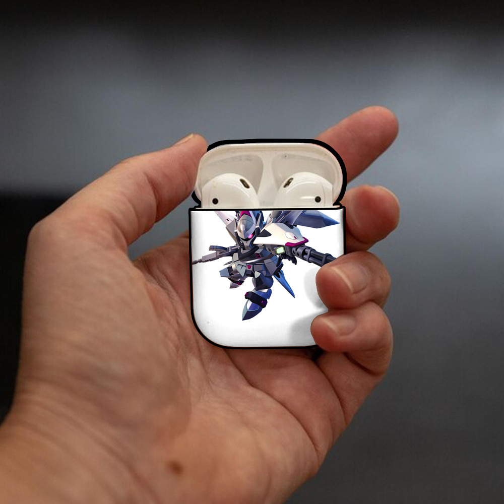 機動戦士ガンダム Mobile Suit Gundam AirPods 第2世代保護ケース ハードシェル ブラック 耐衝撃・防指紋・カラビナ付き