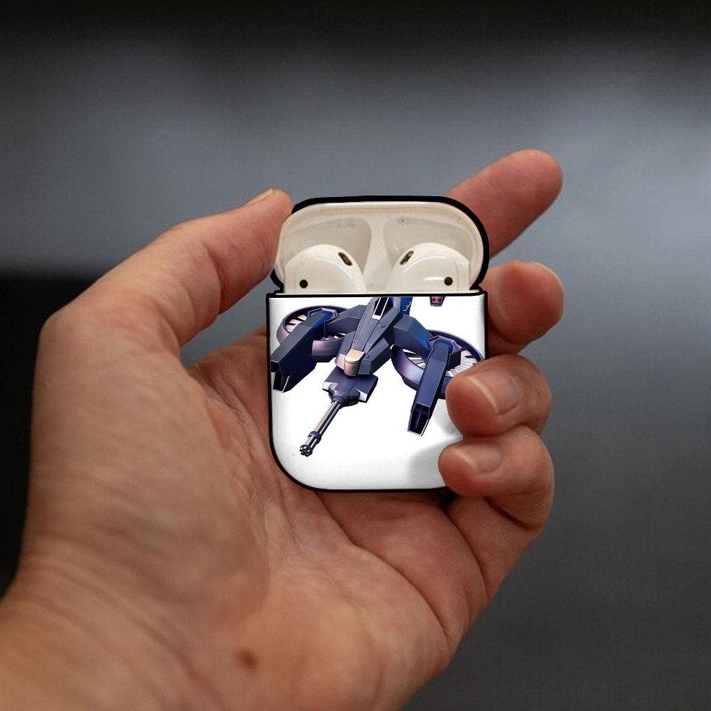 機動戦士ガンダム Mobile Suit Gundam AirPods 第2世代保護ケース ハードシェル ブラック 耐衝撃・防指紋・カラビナ付き
