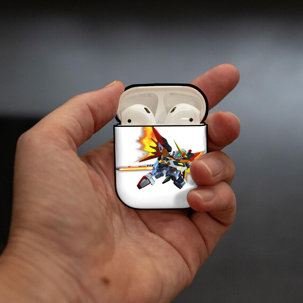 機動戦士ガンダム Mobile Suit Gundam AirPods 第2世代保護ケース ハードシェル ブラック 耐衝撃・防指紋・カラビナ付き