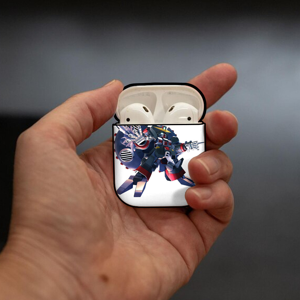 機動戦士ガンダム Mobile Suit Gundam AirPods 第2世代保護ケース ハードシェル ブラック 耐衝撃・防指紋・カラビナ付き