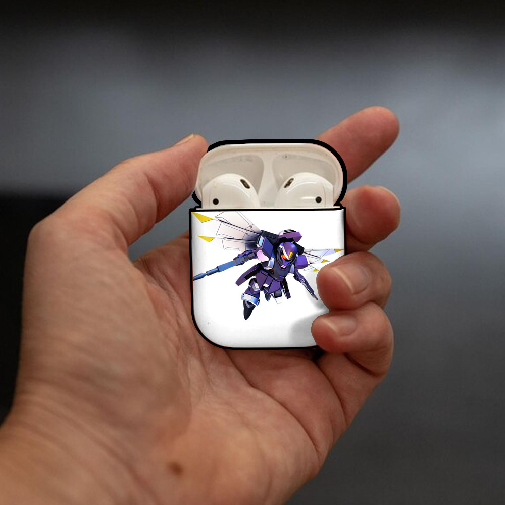 機動戦士ガンダム Mobile Suit Gundam AirPods 第2世代保護ケース ハードシェル ブラック 耐衝撃・防指紋・カラビナ付き
