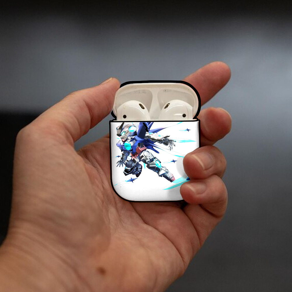機動戦士ガンダム Mobile Suit Gundam AirPods 第2世代保護ケース ハードシェル ブラック 耐衝撃・防指紋・カラビナ付き