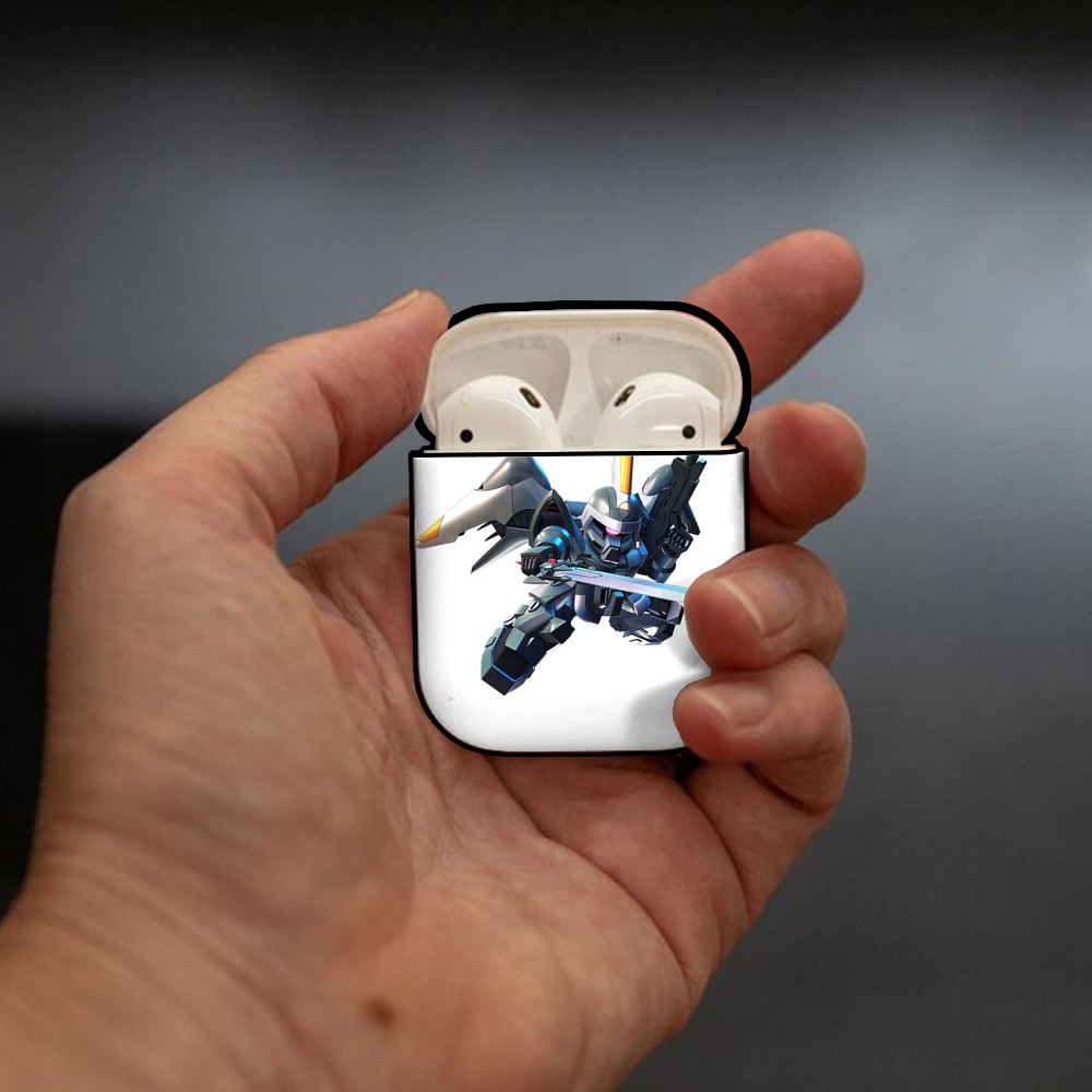 機動戦士ガンダム Mobile Suit Gundam AirPods 第2世代保護ケース ハードシェル ブラック 耐衝撃・防指紋・カラビナ付き