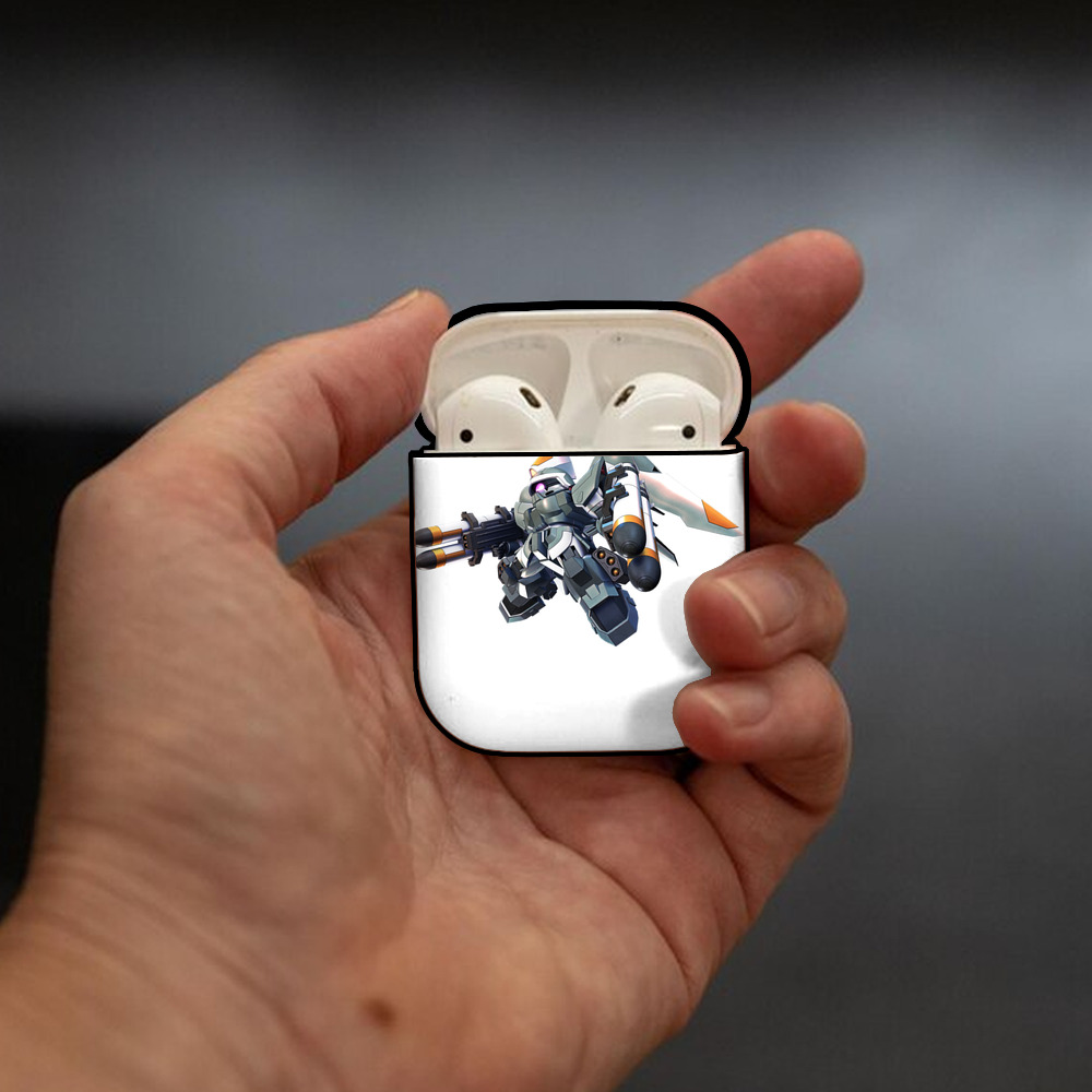 機動戦士ガンダム Mobile Suit Gundam AirPods 第2世代保護ケース ハードシェル ブラック 耐衝撃・防指紋・カラビナ付き