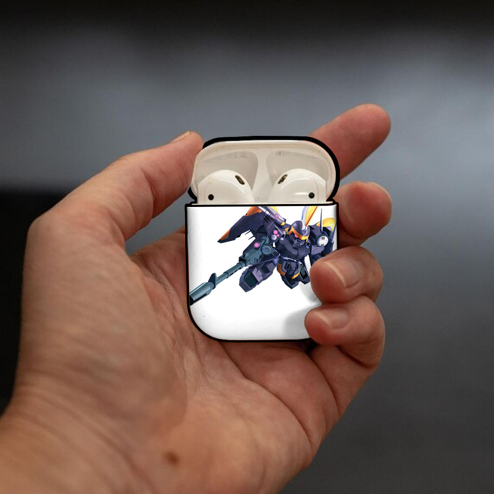機動戦士ガンダム Mobile Suit Gundam AirPods 第2世代保護ケース ハードシェル ブラック 耐衝撃・防指紋・カラビナ付き