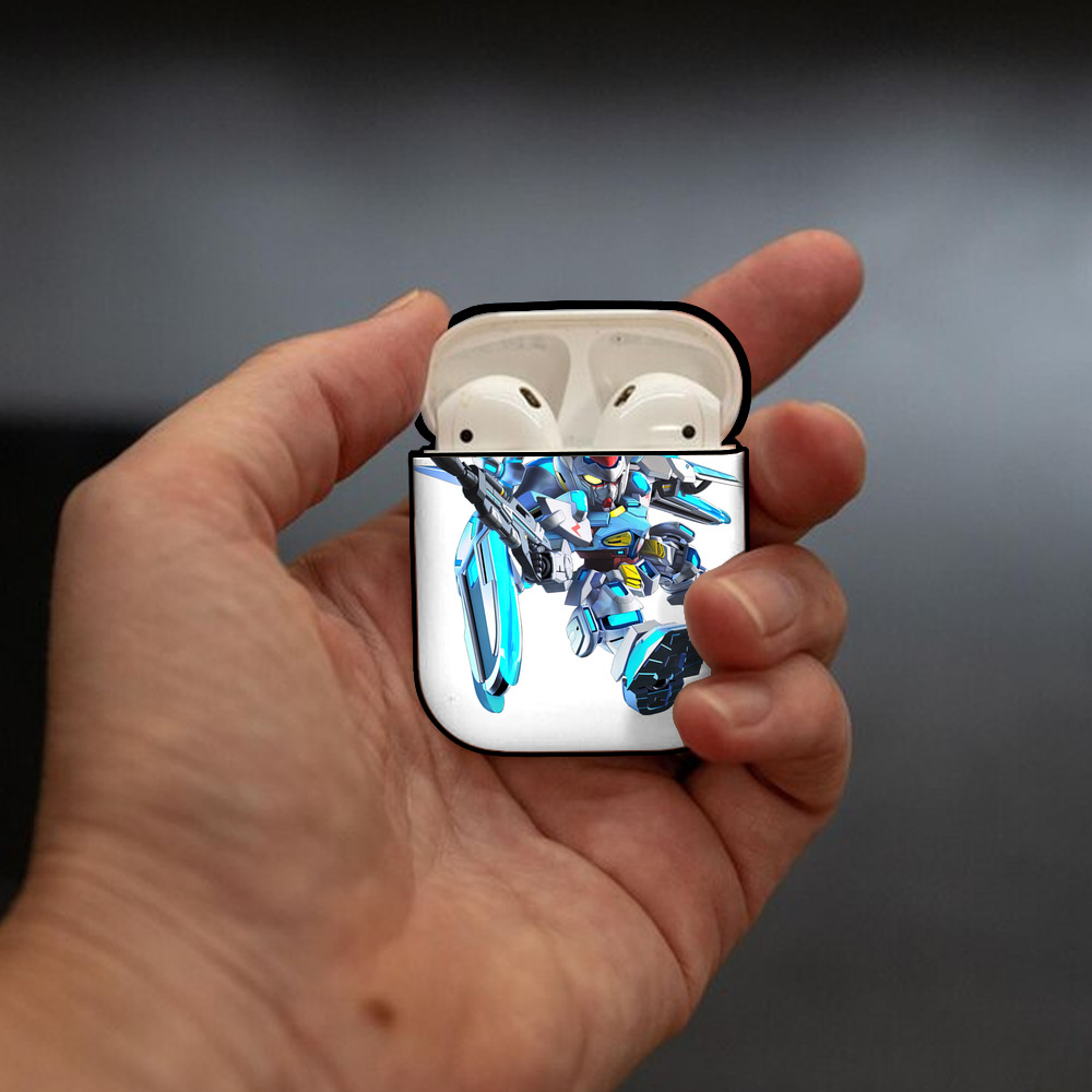 機動戦士ガンダム Mobile Suit Gundam AirPods 第2世代保護ケース ハードシェル ブラック 耐衝撃・防指紋・カラビナ付き