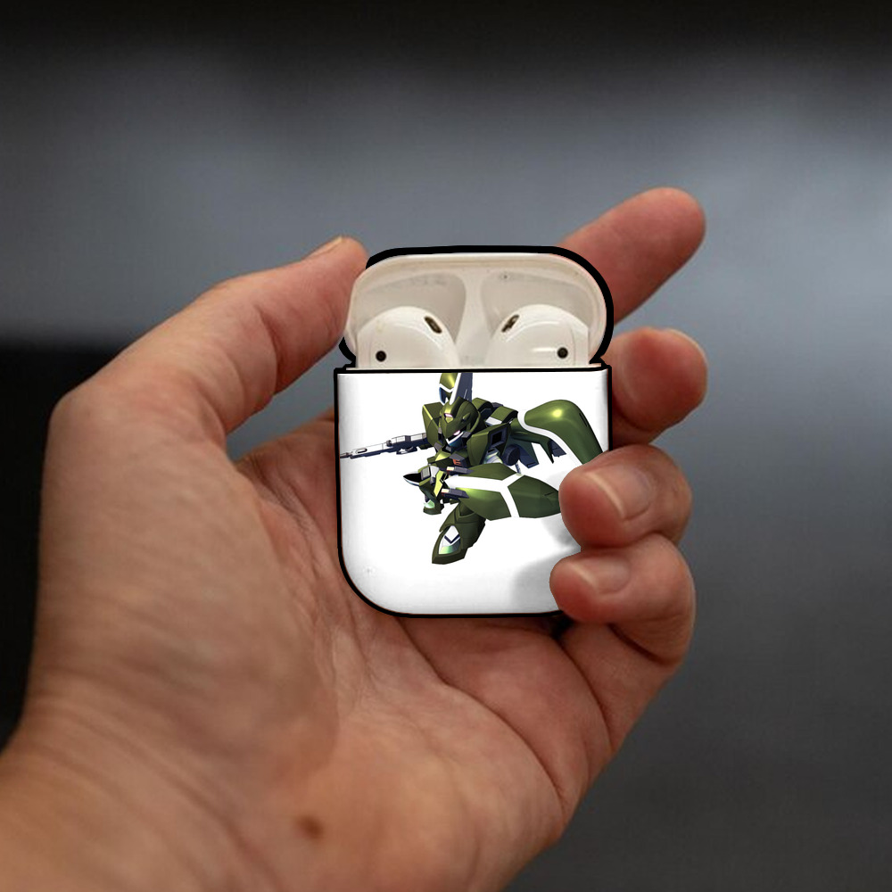 機動戦士ガンダム Mobile Suit Gundam AirPods 第2世代保護ケース ハードシェル ブラック 耐衝撃・防指紋・カラビナ付き