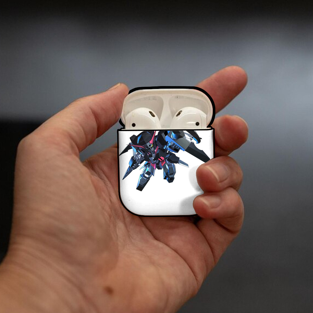 機動戦士ガンダム Mobile Suit Gundam AirPods 第2世代保護ケース ハードシェル ブラック 耐衝撃・防指紋・カラビナ付き