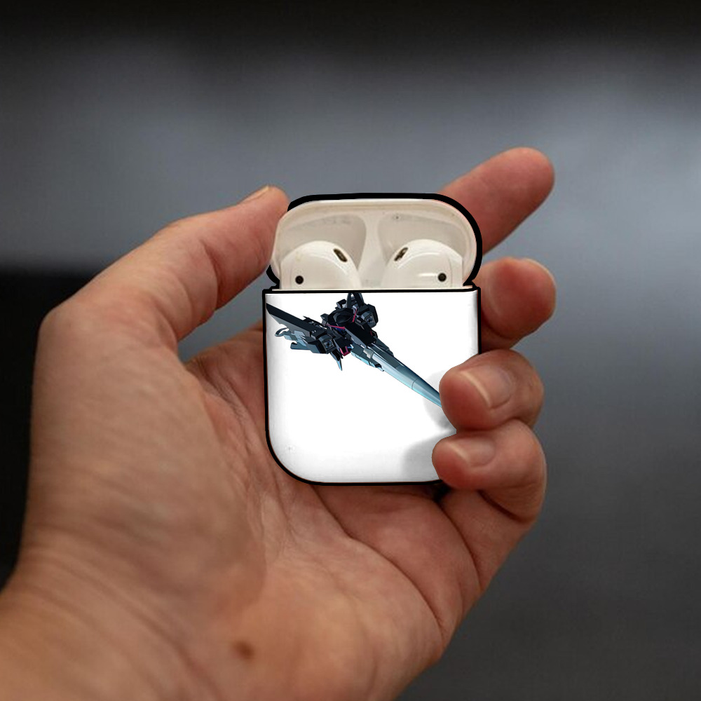 機動戦士ガンダム Mobile Suit Gundam AirPods 第2世代保護ケース ハードシェル ブラック 耐衝撃・防指紋・カラビナ付き