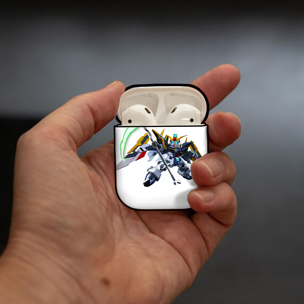 機動戦士ガンダム Mobile Suit Gundam AirPods 第2世代保護ケース ハードシェル ブラック 耐衝撃・防指紋・カラビナ付き