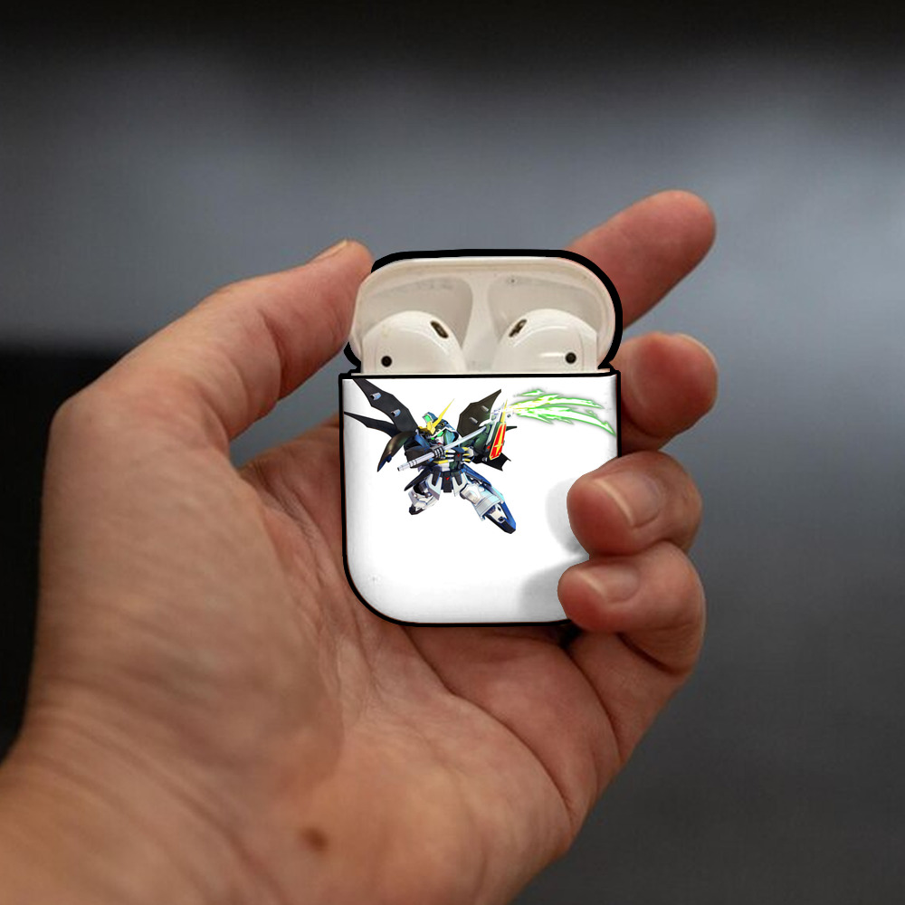 機動戦士ガンダム Mobile Suit Gundam AirPods 第2世代保護ケース ハードシェル ブラック 耐衝撃・防指紋・カラビナ付き