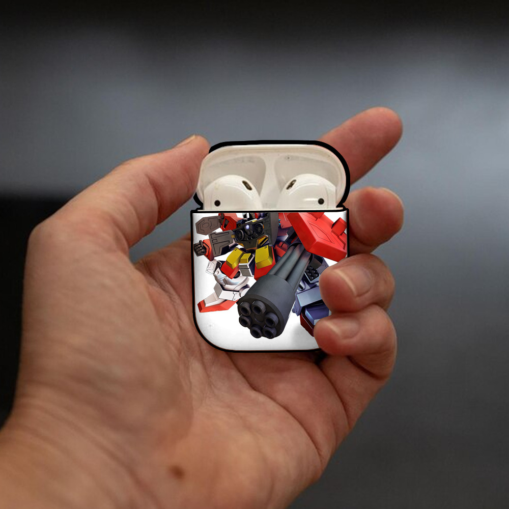 機動戦士ガンダム Mobile Suit Gundam AirPods 第2世代保護ケース ハードシェル ブラック 耐衝撃・防指紋・カラビナ付き
