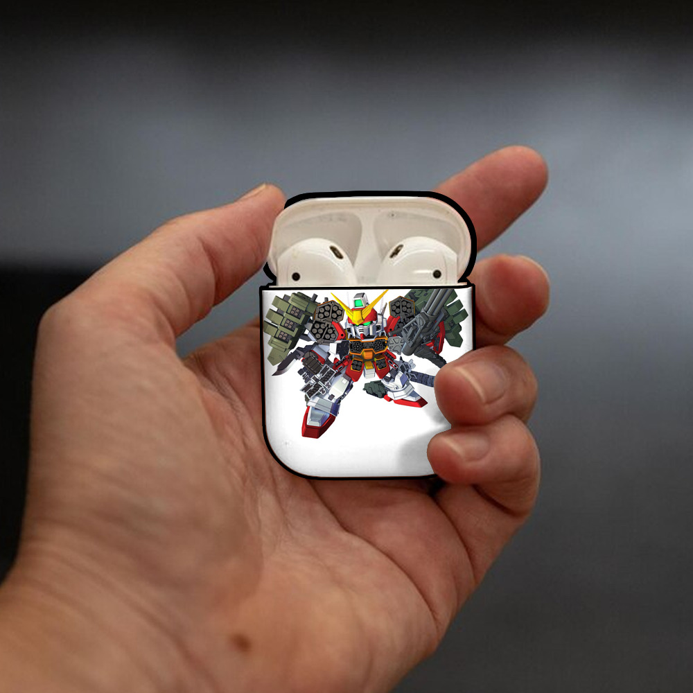 機動戦士ガンダム Mobile Suit Gundam AirPods 第2世代保護ケース ハードシェル ブラック 耐衝撃・防指紋・カラビナ付き