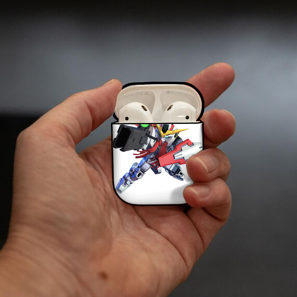 機動戦士ガンダム Mobile Suit Gundam AirPods 第2世代保護ケース ハードシェル ブラック 耐衝撃・防指紋・カラビナ付き