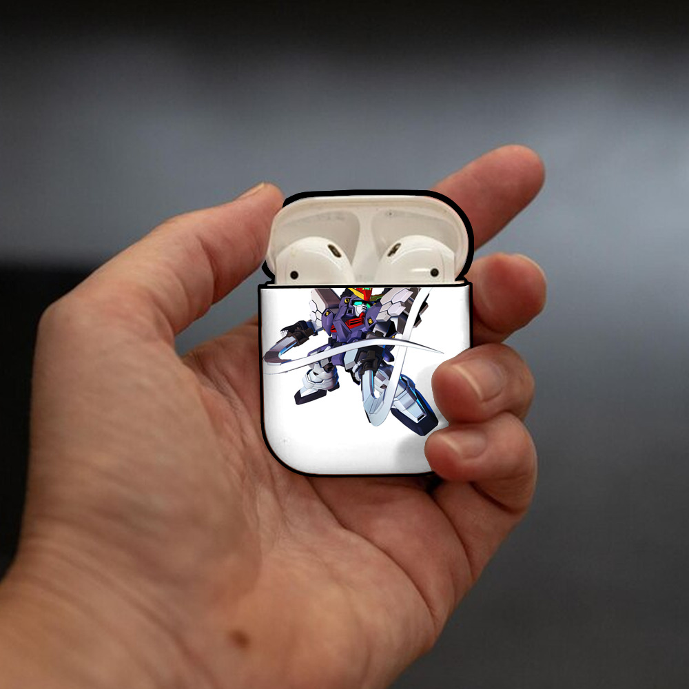 機動戦士ガンダム Mobile Suit Gundam AirPods 第2世代保護ケース ハードシェル ブラック 耐衝撃・防指紋・カラビナ付き