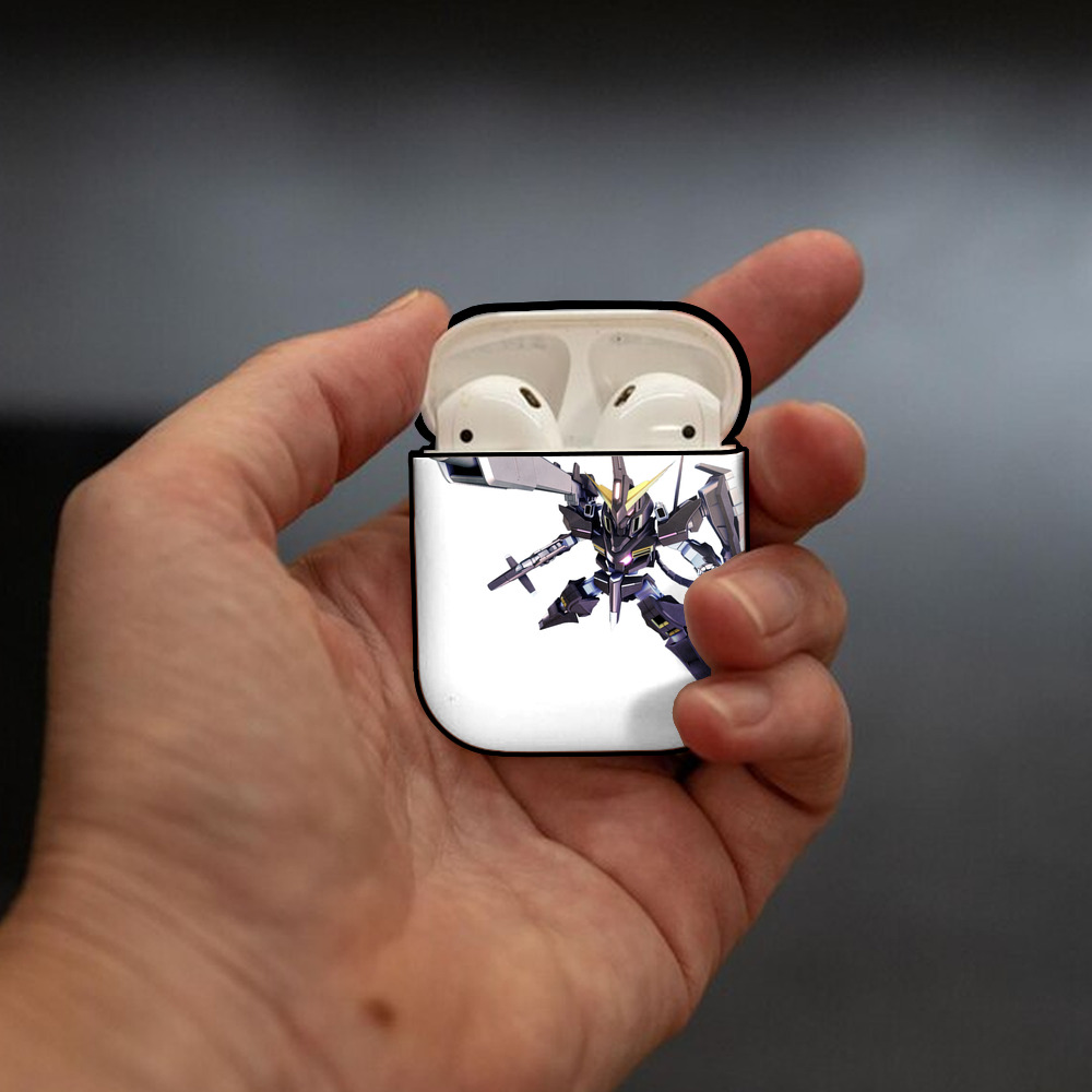 機動戦士ガンダム Mobile Suit Gundam AirPods 第2世代保護ケース ハードシェル ブラック 耐衝撃・防指紋・カラビナ付き