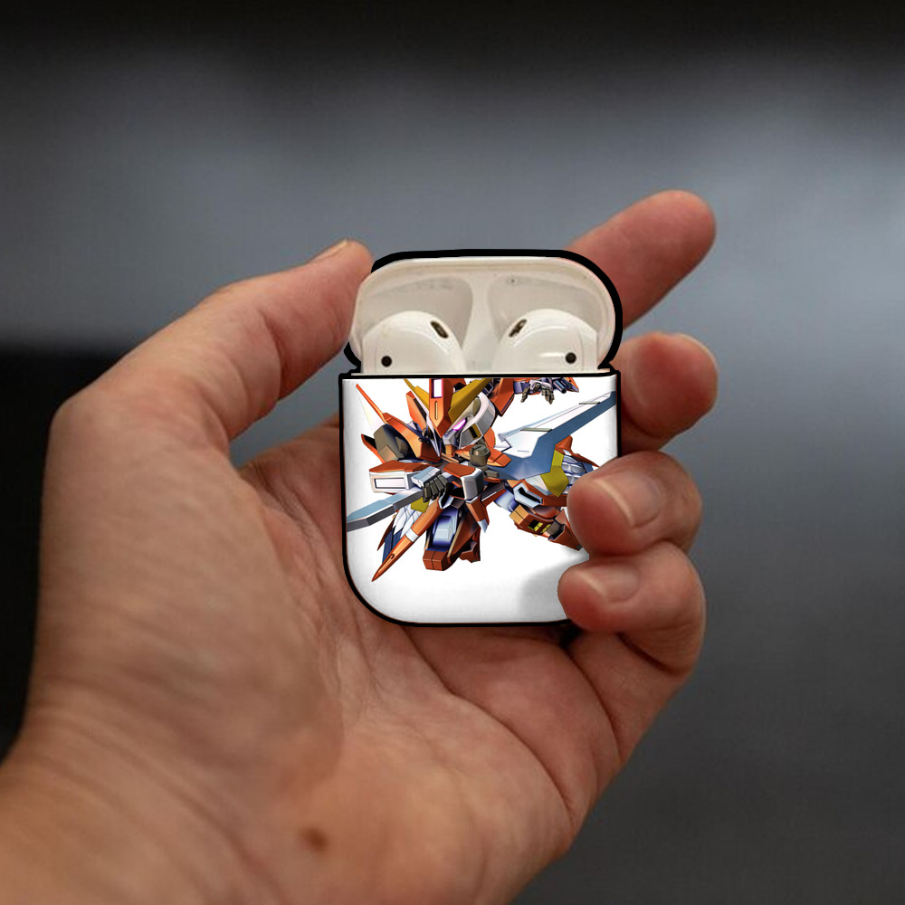 機動戦士ガンダム Mobile Suit Gundam AirPods 第2世代保護ケース ハードシェル ブラック 耐衝撃・防指紋・カラビナ付き
