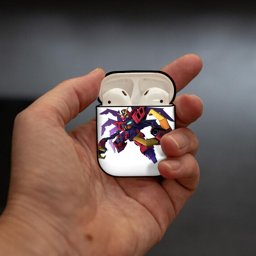 機動戦士ガンダム Mobile Suit Gundam AirPods 第2世代保護ケース ハードシェル ブラック 耐衝撃・防指紋・カラビナ付き