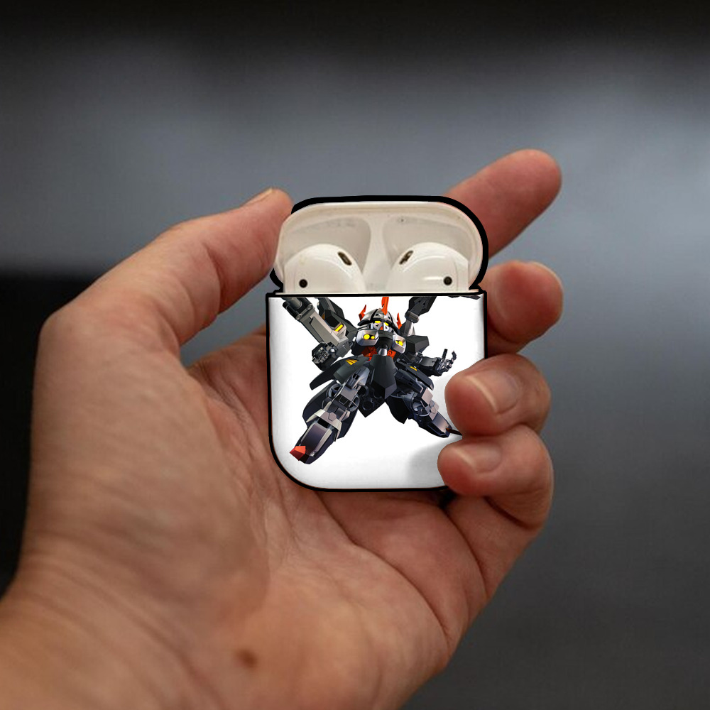 機動戦士ガンダム Mobile Suit Gundam AirPods 第2世代保護ケース ハードシェル ブラック 耐衝撃・防指紋・カラビナ付き