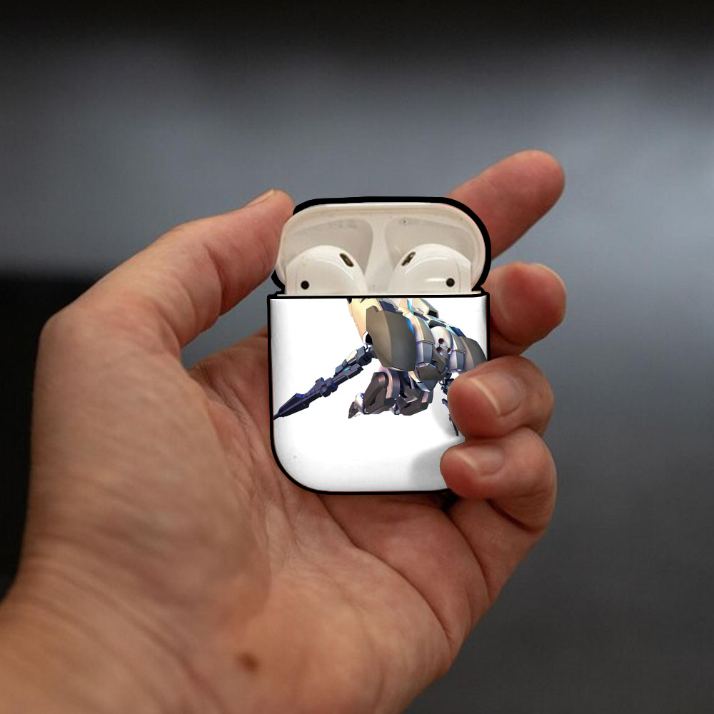 機動戦士ガンダム Mobile Suit Gundam AirPods 第2世代保護ケース ハードシェル ブラック 耐衝撃・防指紋・カラビナ付き