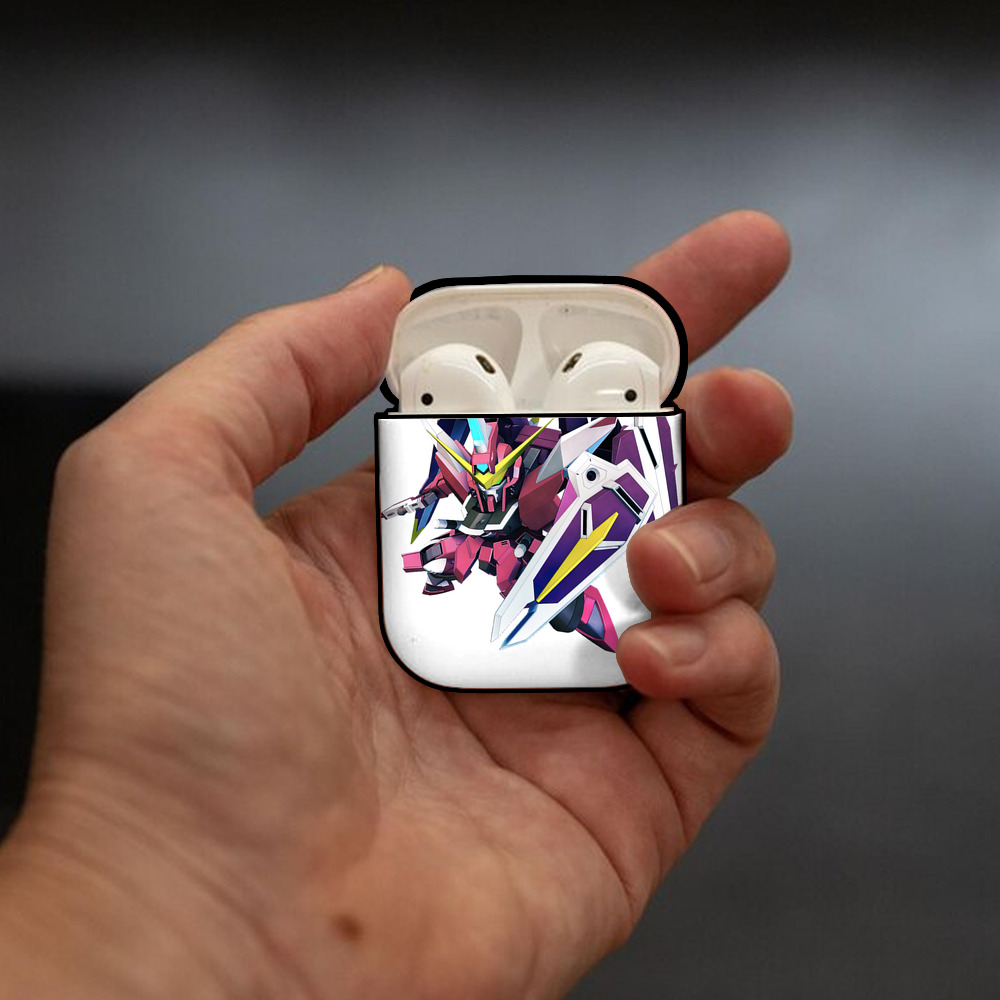 機動戦士ガンダム Mobile Suit Gundam AirPods 第2世代保護ケース ハードシェル ブラック 耐衝撃・防指紋・カラビナ付き