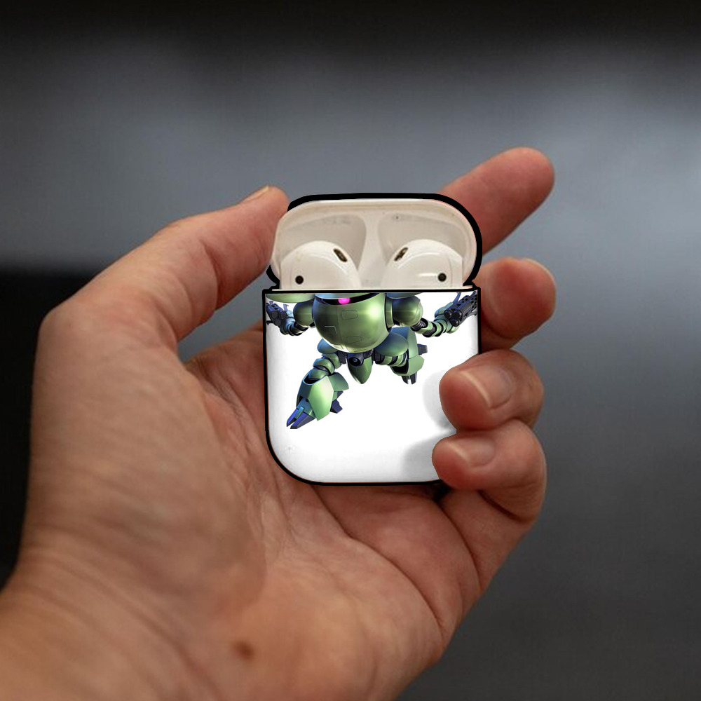 機動戦士ガンダム Mobile Suit Gundam AirPods 第2世代保護ケース ハードシェル ブラック 耐衝撃・防指紋・カラビナ付き