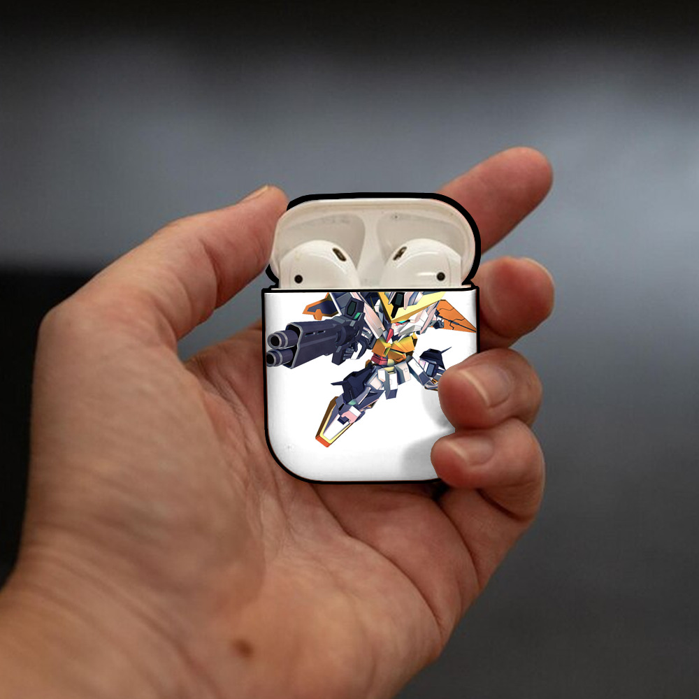 機動戦士ガンダム Mobile Suit Gundam AirPods 第2世代保護ケース ハードシェル ブラック 耐衝撃・防指紋・カラビナ付き