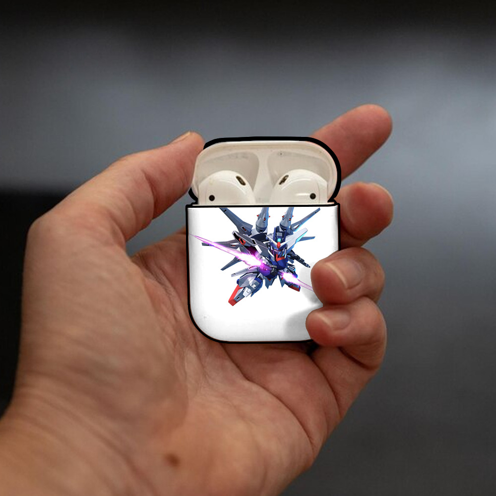 機動戦士ガンダム Mobile Suit Gundam AirPods 第2世代保護ケース ハードシェル ブラック 耐衝撃・防指紋・カラビナ付き