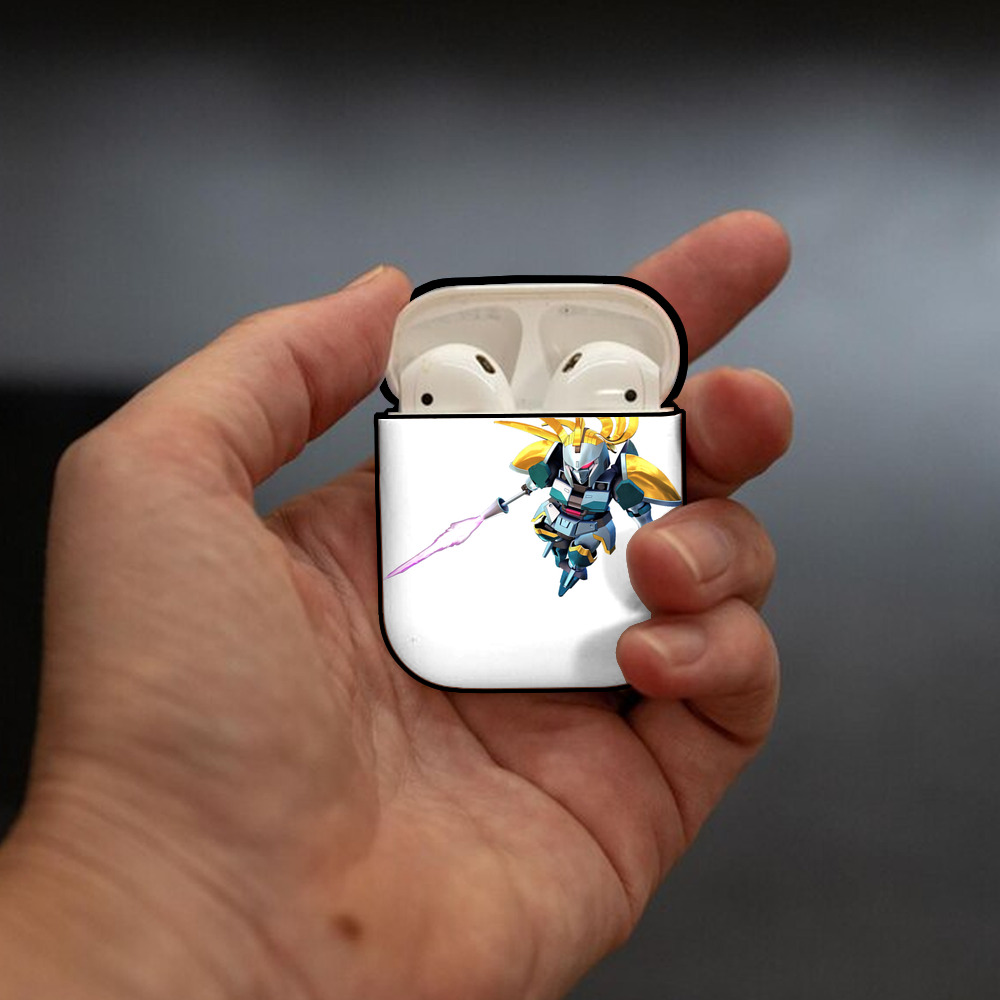機動戦士ガンダム Mobile Suit Gundam AirPods 第2世代保護ケース ハードシェル ブラック 耐衝撃・防指紋・カラビナ付き