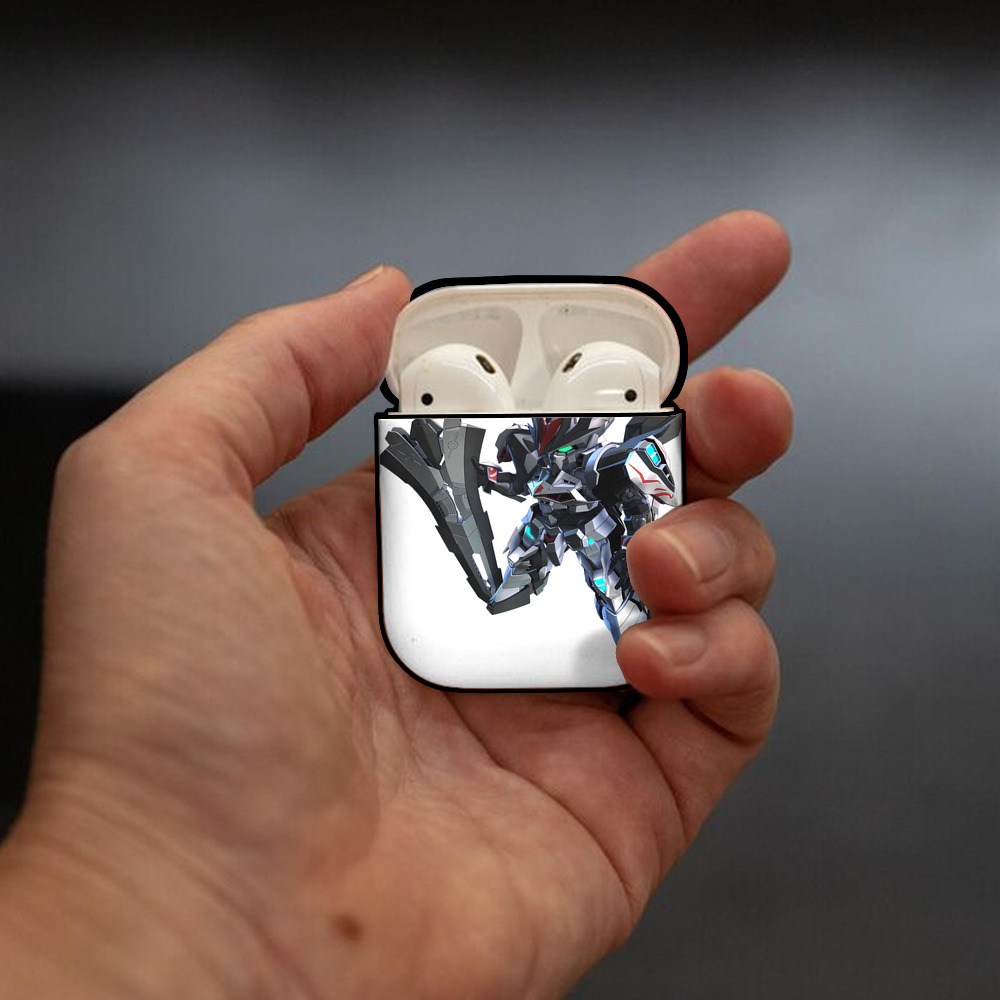 機動戦士ガンダム Mobile Suit Gundam AirPods 第2世代保護ケース ハードシェル ブラック 耐衝撃・防指紋・カラビナ付き