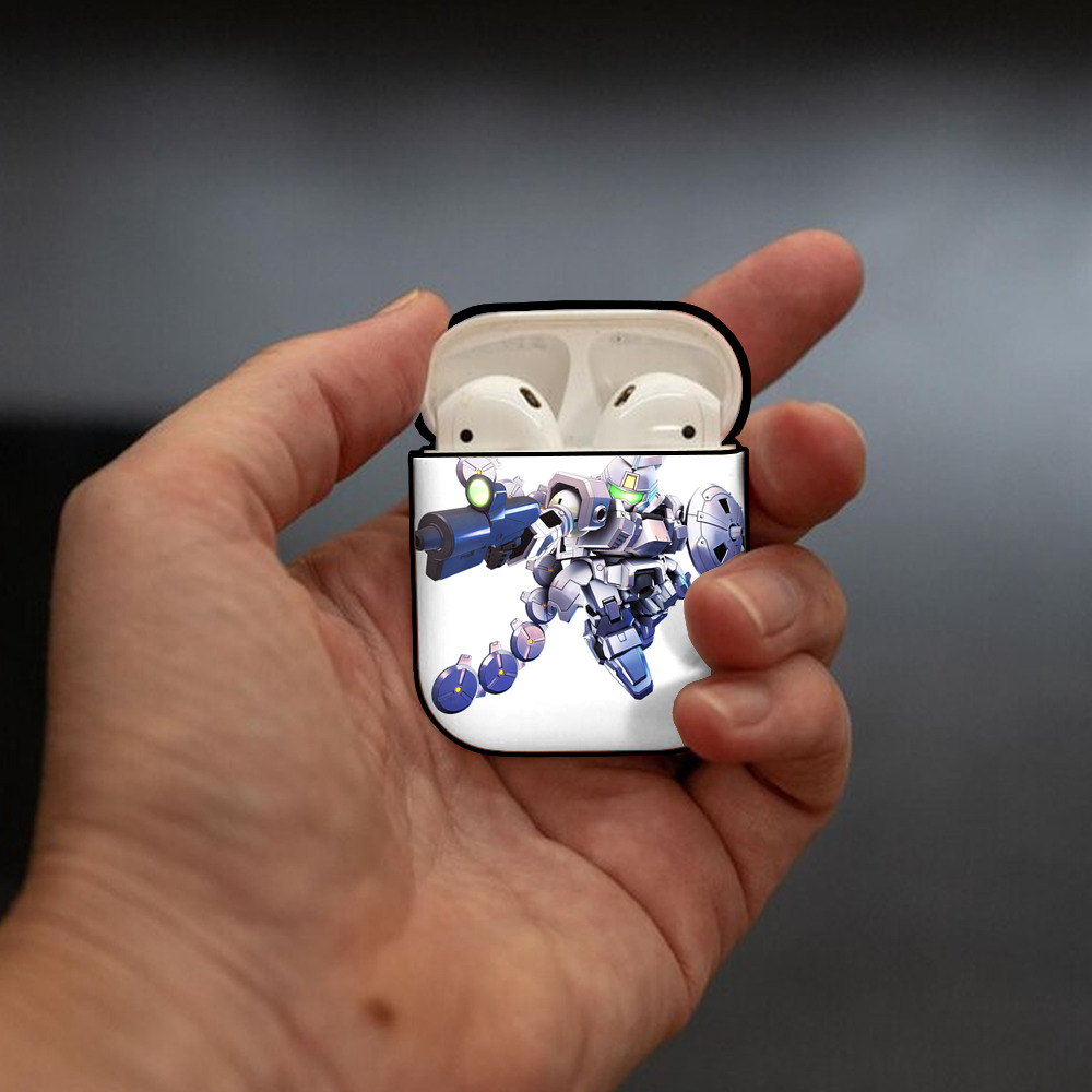 機動戦士ガンダム Mobile Suit Gundam AirPods 第2世代保護ケース ハードシェル ブラック 耐衝撃・防指紋・カラビナ付き
