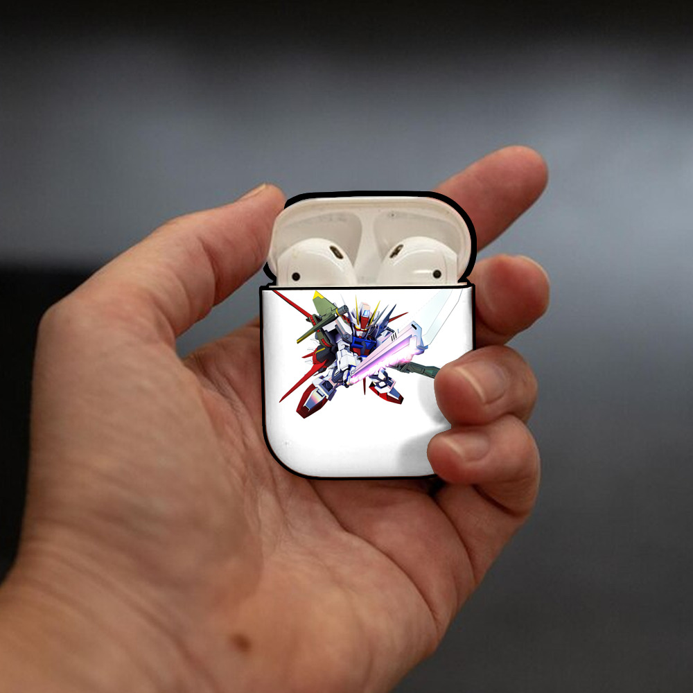 機動戦士ガンダム Mobile Suit Gundam AirPods 第2世代保護ケース ハードシェル ブラック 耐衝撃・防指紋・カラビナ付き