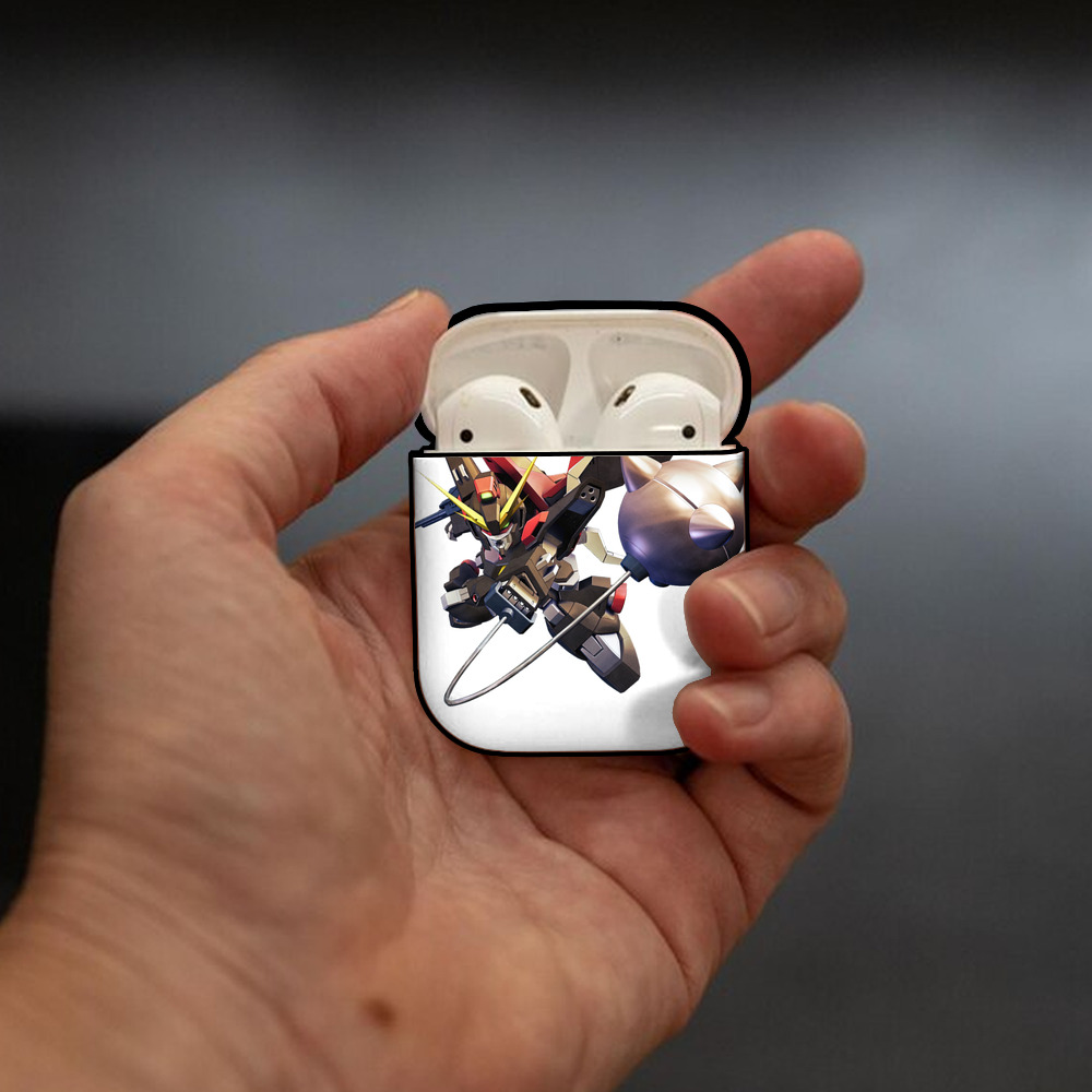 機動戦士ガンダム Mobile Suit Gundam AirPods 第2世代保護ケース ハードシェル ブラック 耐衝撃・防指紋・カラビナ付き