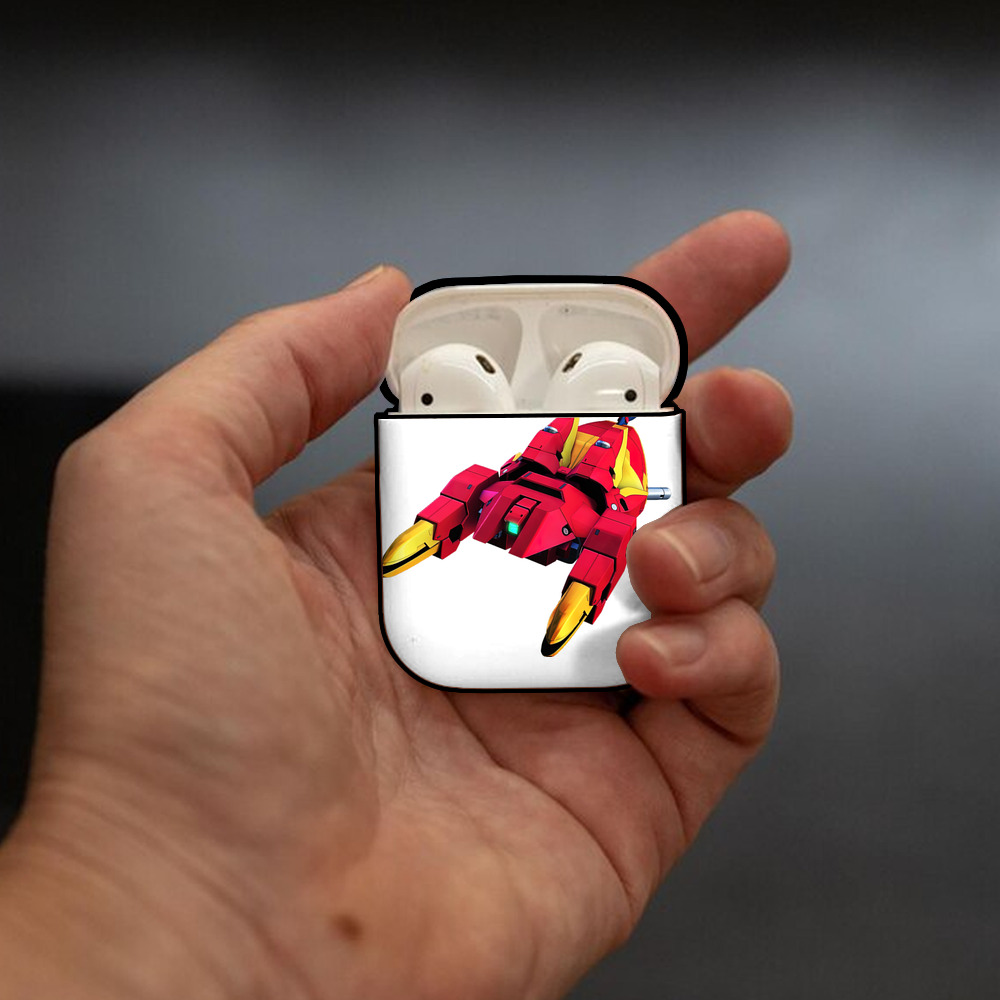 機動戦士ガンダム Mobile Suit Gundam AirPods 第2世代保護ケース ハードシェル ブラック 耐衝撃・防指紋・カラビナ付き