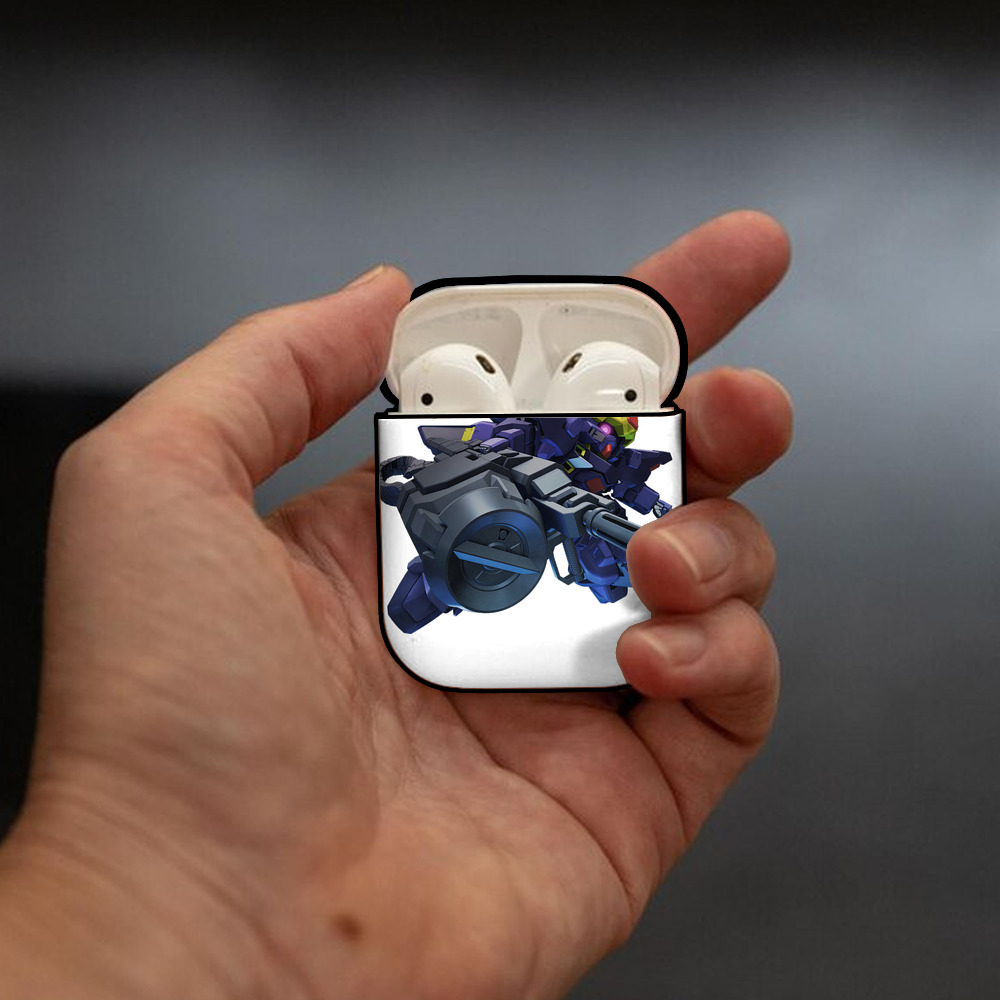 機動戦士ガンダム Mobile Suit Gundam AirPods 第2世代保護ケース ハードシェル ブラック 耐衝撃・防指紋・カラビナ付き