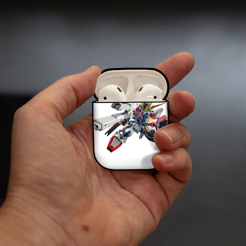 機動戦士ガンダム Mobile Suit Gundam AirPods 第2世代保護ケース ハードシェル ブラック 耐衝撃・防指紋・カラビナ付き
