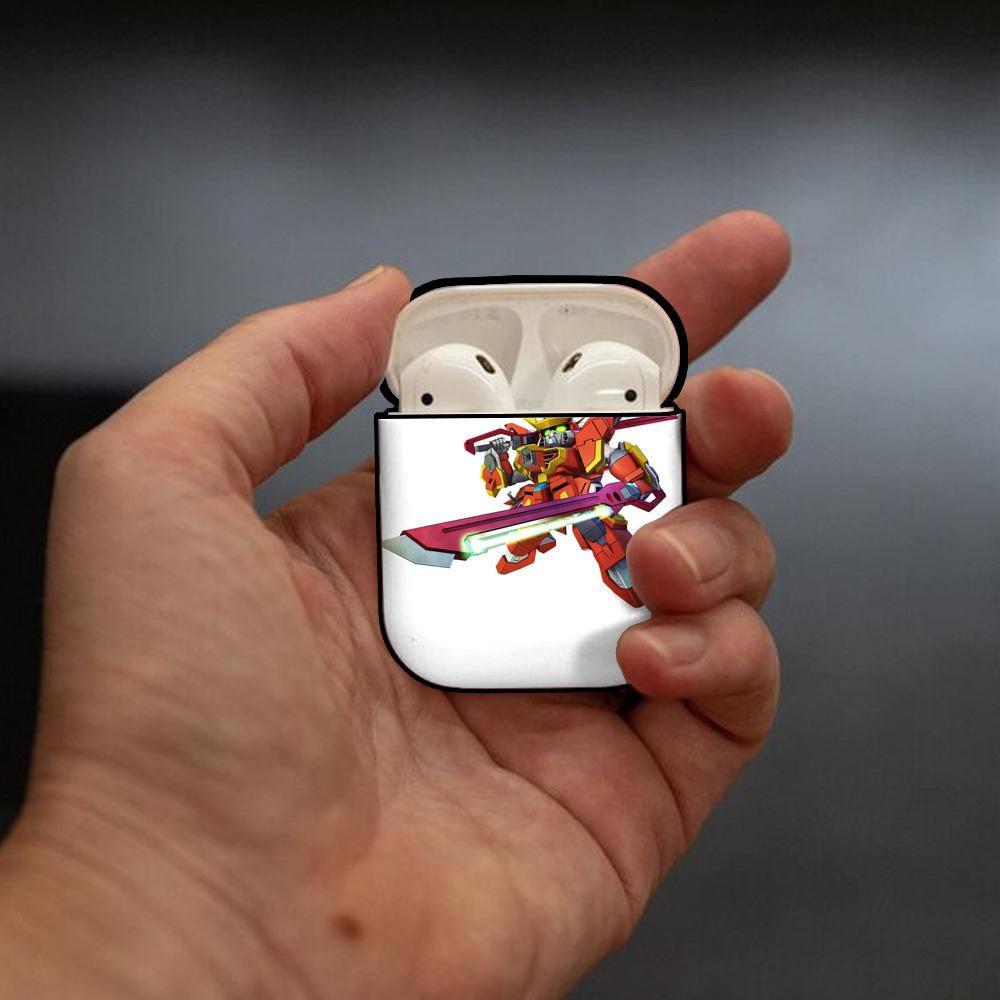 機動戦士ガンダム Mobile Suit Gundam AirPods 第2世代保護ケース ハードシェル ブラック 耐衝撃・防指紋・カラビナ付き