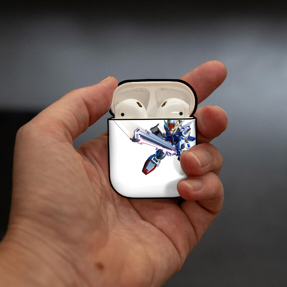 機動戦士ガンダム Mobile Suit Gundam AirPods 第2世代保護ケース ハードシェル ブラック 耐衝撃・防指紋・カラビナ付き