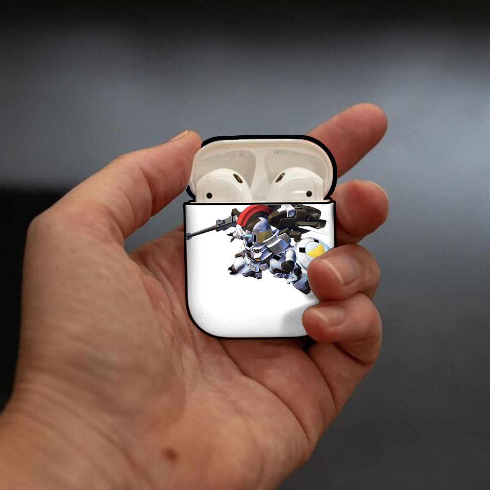機動戦士ガンダム Mobile Suit Gundam AirPods 第2世代保護ケース ハードシェル ブラック 耐衝撃・防指紋・カラビナ付き
