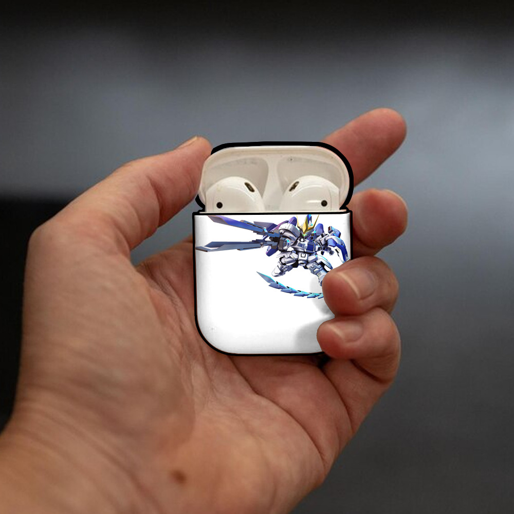機動戦士ガンダム Mobile Suit Gundam AirPods 第2世代保護ケース ハードシェル ブラック 耐衝撃・防指紋・カラビナ付き