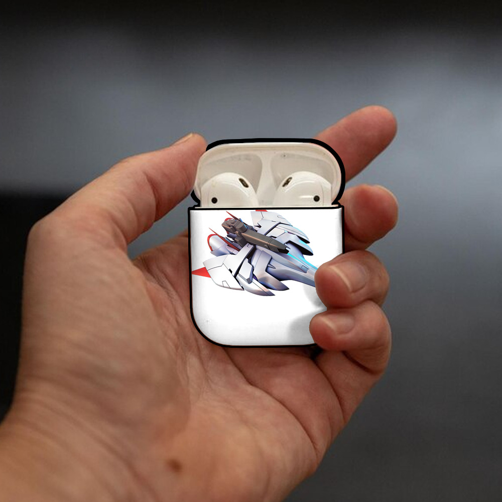 機動戦士ガンダム Mobile Suit Gundam AirPods 第2世代保護ケース ハードシェル ブラック 耐衝撃・防指紋・カラビナ付き