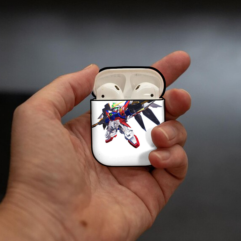 機動戦士ガンダム Mobile Suit Gundam AirPods 第2世代保護ケース ハードシェル ブラック 耐衝撃・防指紋・カラビナ付き